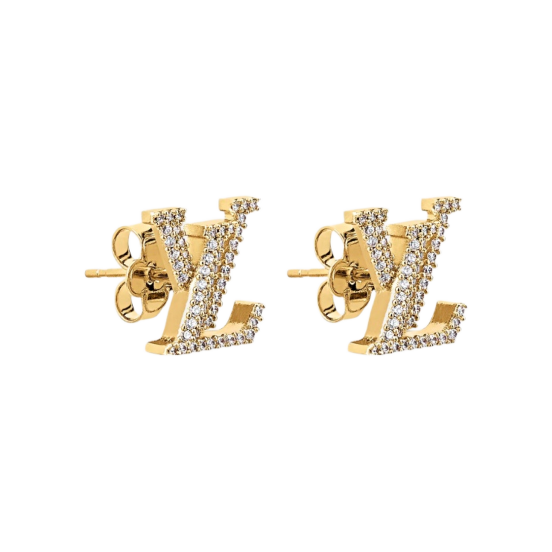 (W) 루이비통 LV 아이코닉 이어링 골드((W) Louis Vuitton LV Iconic Earrings Gold) - 1