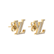 (W) Louis Vuitton LV Iconic Earrings Gold