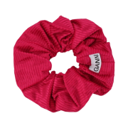 (W) Ganni Light Shiny Corduroy Scrunchie Love Potion