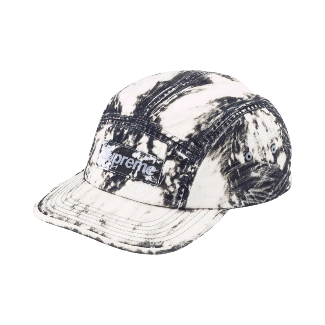 KM4AHTCSP87BK Supreme Bleached Chino Camp Cap Black