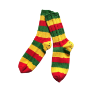 Kapital 56 Pieces Rasta Rainbowy Happy Heel Socks Red