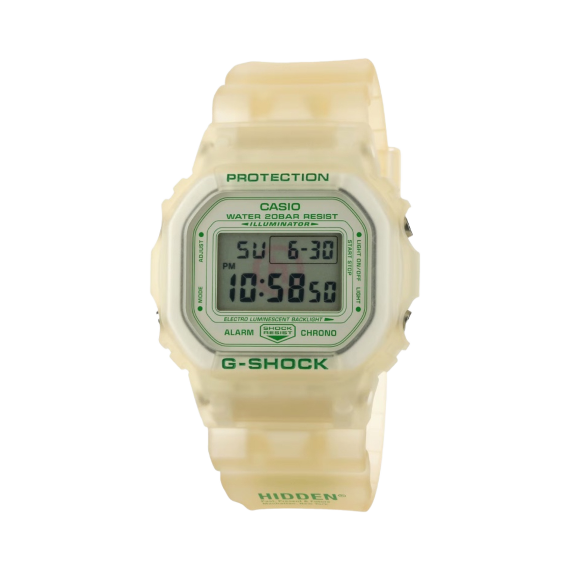 카시오 지샥 x 히든 NY DW-5600HDN22-7 오파크 본