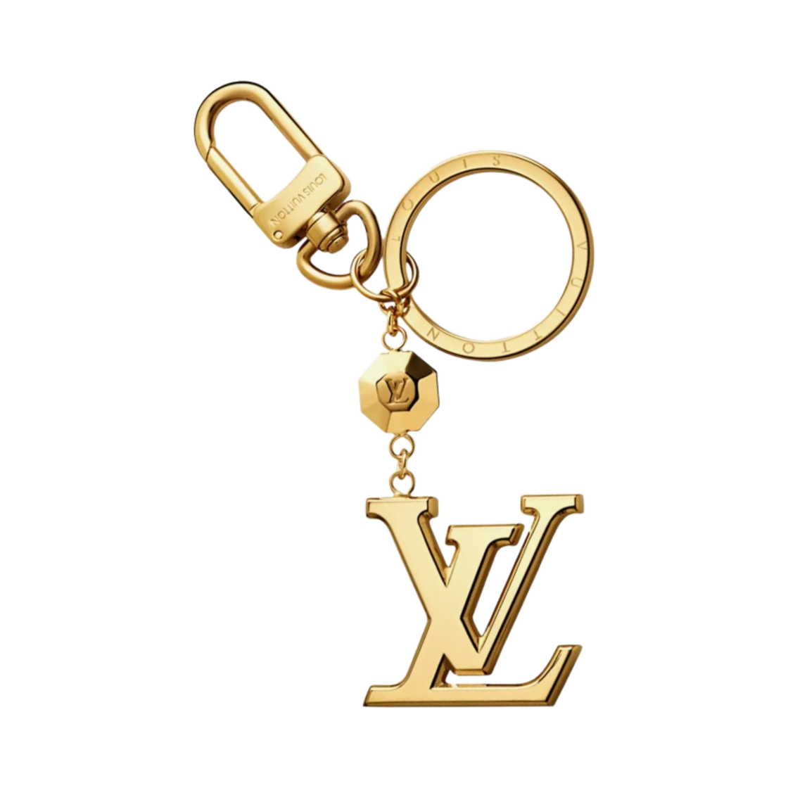 루이비통 LV 파셋 백 참 & 키 홀더 골드(Louis Vuitton LV Facettes Bag Charm & Key Holder Gold)
