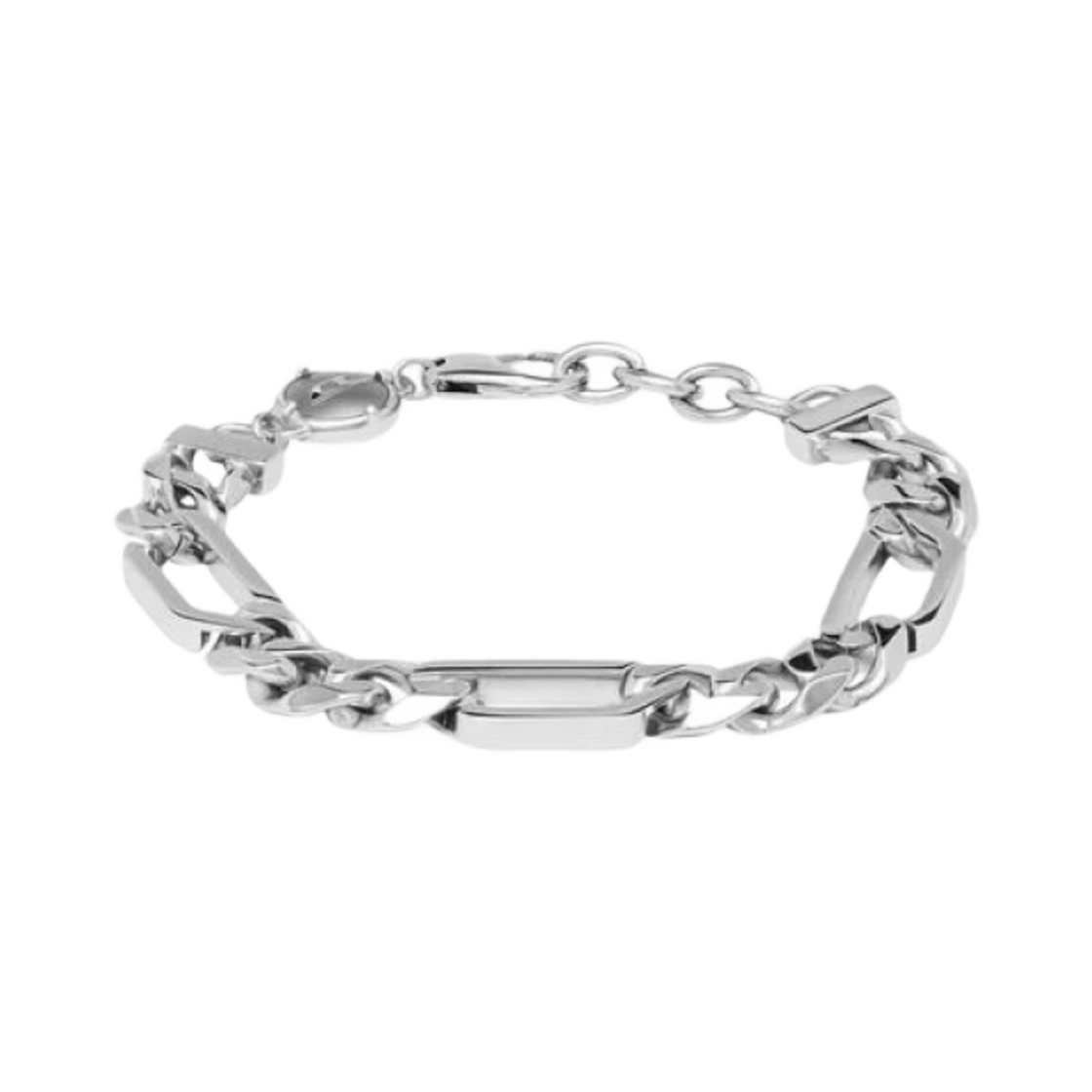 디젤 Dx1351 스테인리스 스틸 체인 브레이슬릿 실버(Diesel Dx1351 Stainless Steel Chain Bracelet Silver)