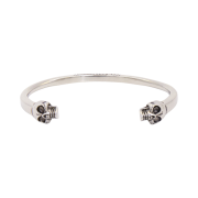 Alexander McQueen Twin Skull Bracelet Silver