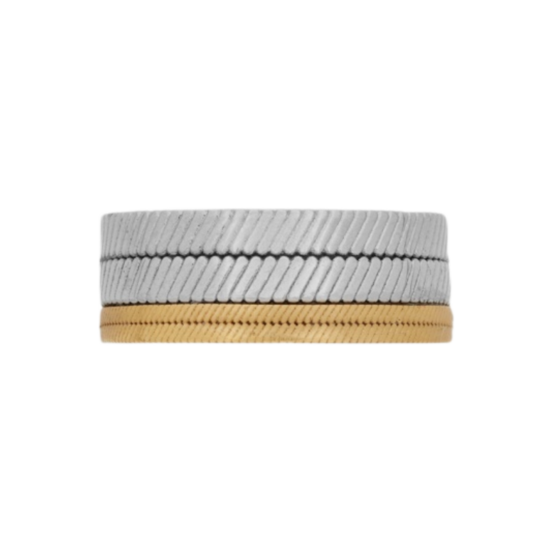 생로랑 탄뎀 링 메탈 팔라디움 앤 골드(Saint Laurent Tandem Ring In Metal Palladium And Gold) - 1