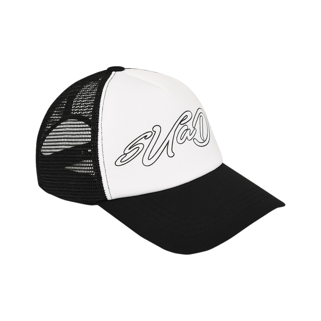 스웨이드 핸드로고 메쉬 캡 블랙(Suade Handlogo Mesh Cap Black)