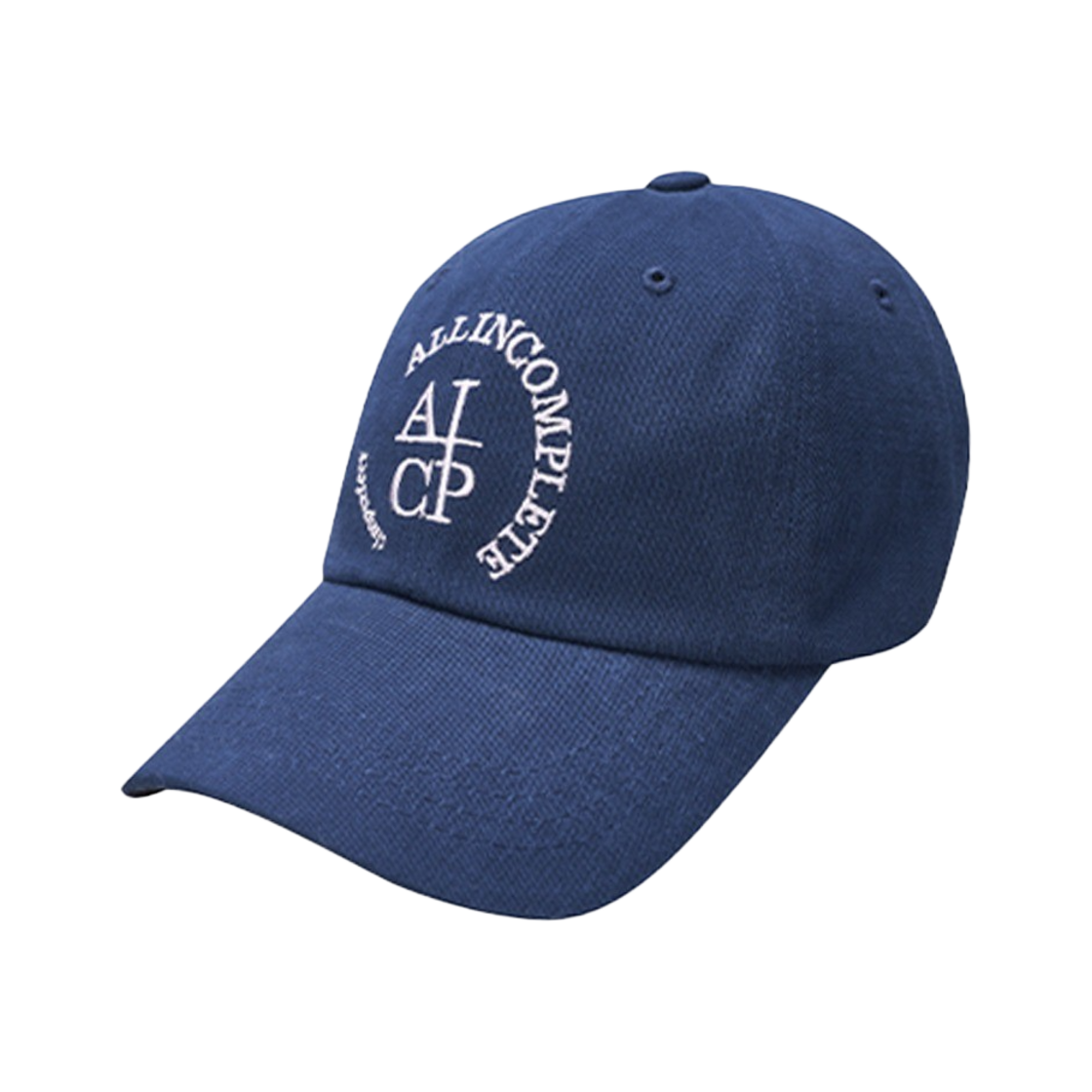 올인컴플리트 라운드 로고 볼캡 네이비 핑크