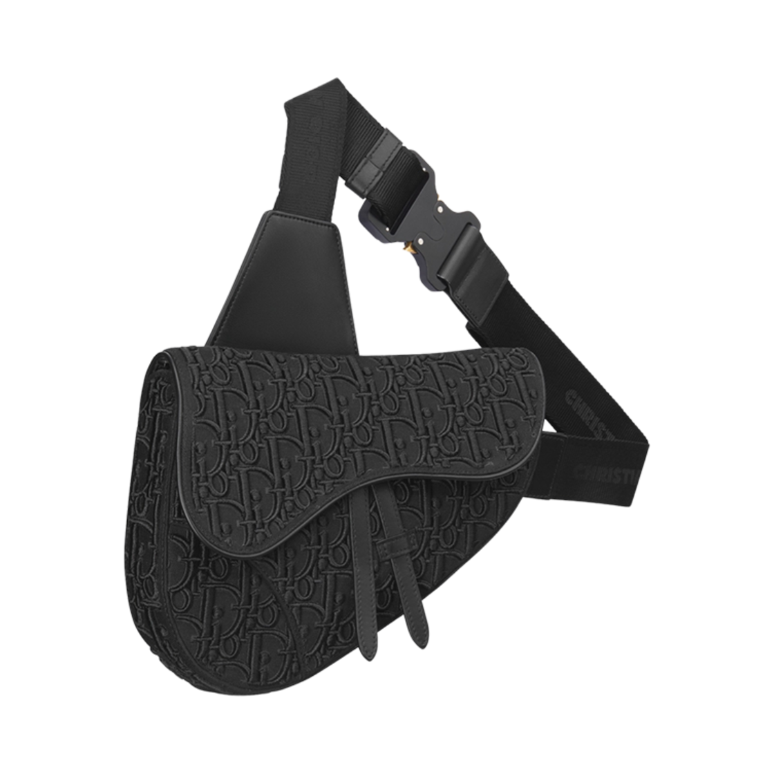 디올 새들 백 블랙 오블리크 레이즈드(Dior Saddle Bag Black Oblique with Raised) - 3