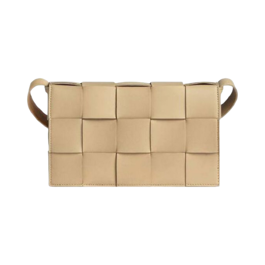 Bottega Veneta Lambskin Leather Crossbody Cassette Porridge