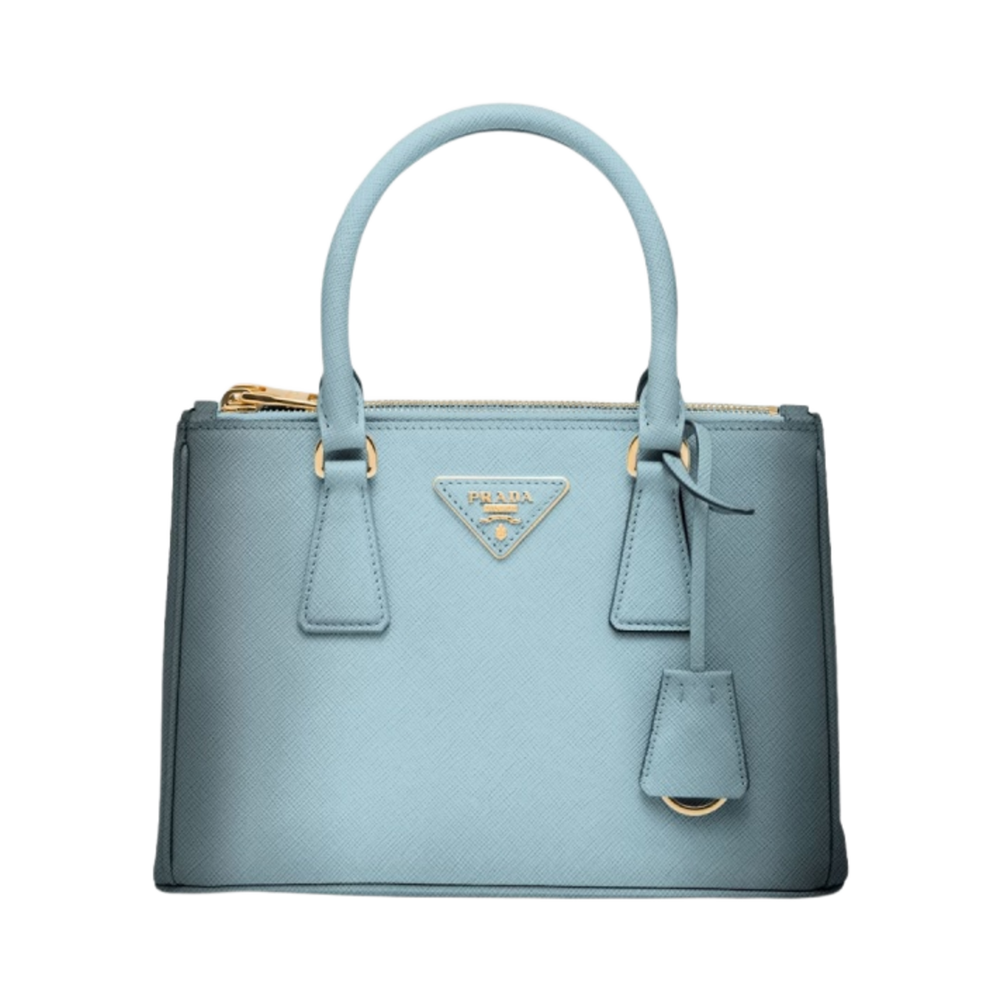 프라다 스몰 프라다 갤러리아 옴브레 사피아노 레더 백 그라디언트 라이트 블루(Prada Small Prada Galleria Ombre Saffiano Leather Bag Gradient Light Blue) - 1