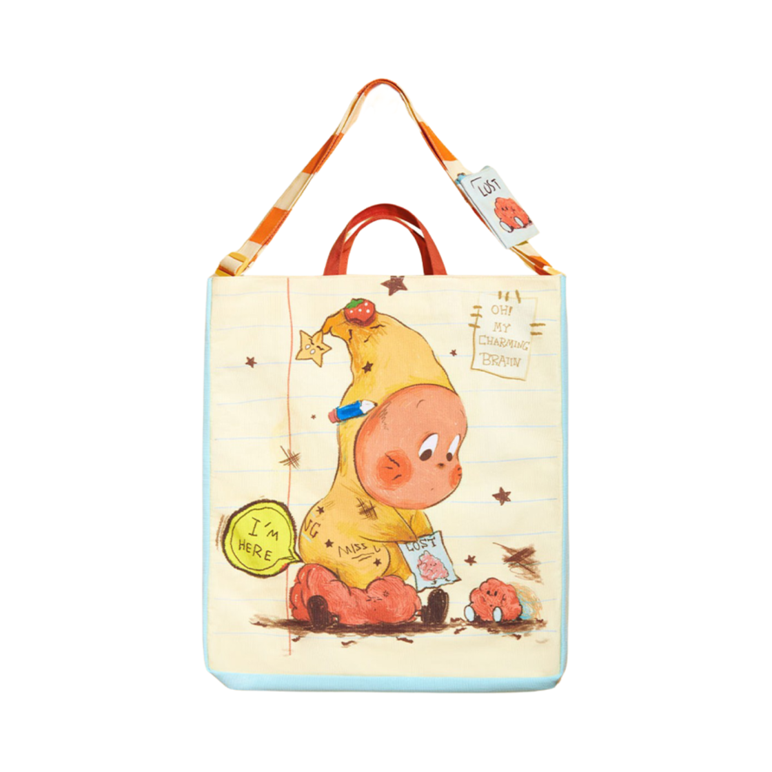 팝마트 우리는 반짝 반짝 작은별 시리즈 캔버스 백 멀티(Pop Mart We Are Twinkle Twinkle Little Stars Series Canvas Bag Multi)