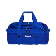 Supreme x The North Face Suede Small Base Camp Duffle Bag Blue - 23FW