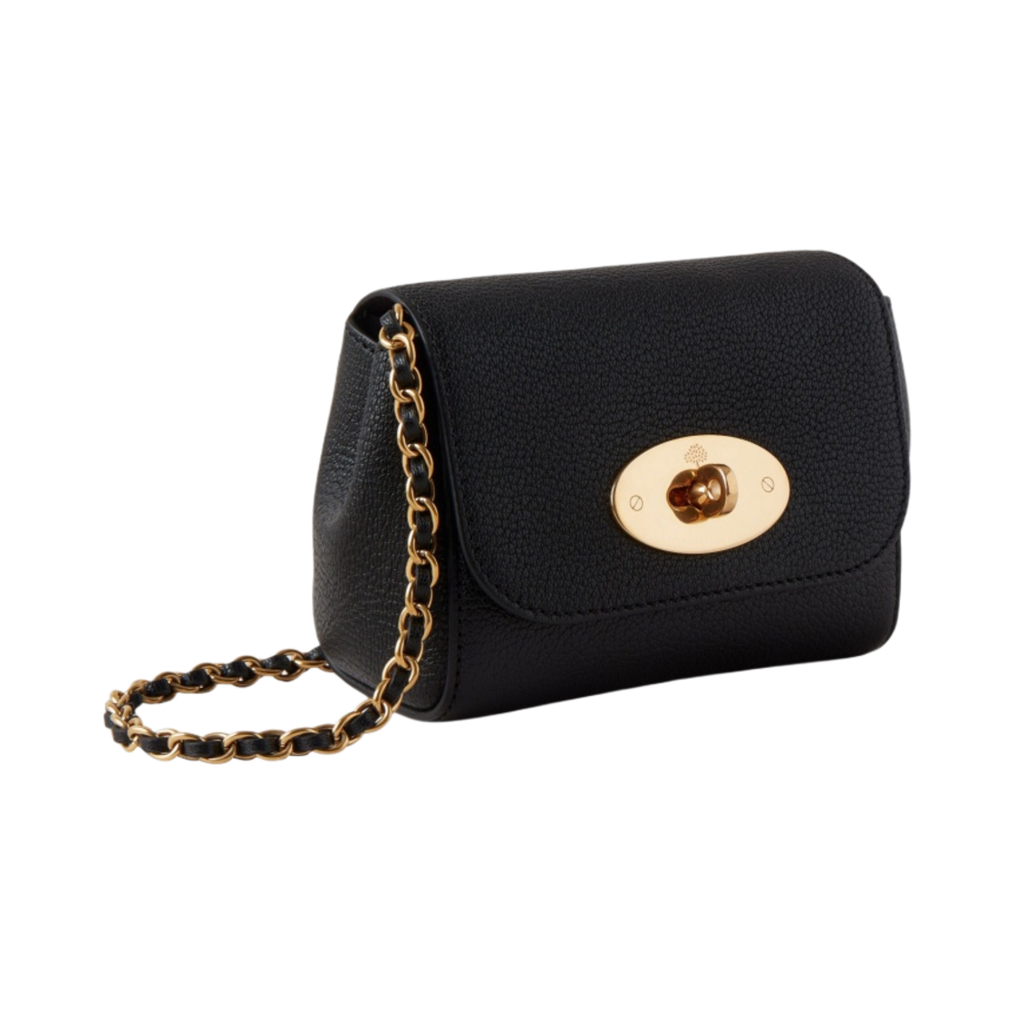 멀버리 하이 샤인 고트 레더 미니 릴리 블랙 브래스(Mulberry High Shine Goat Leather Mini Lily Black Brass) - 2