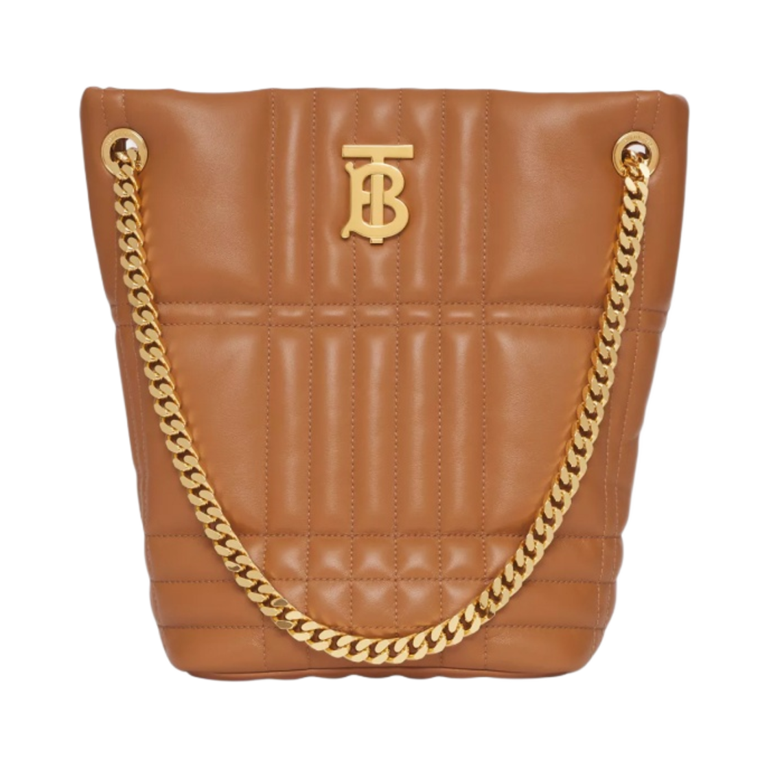 버버리 퀼티드 레더 스몰 롤라 버킷백 메이플 브라운(Burberry Quilted Leather Small Lola Bucket Bag Maple Brown) - 1