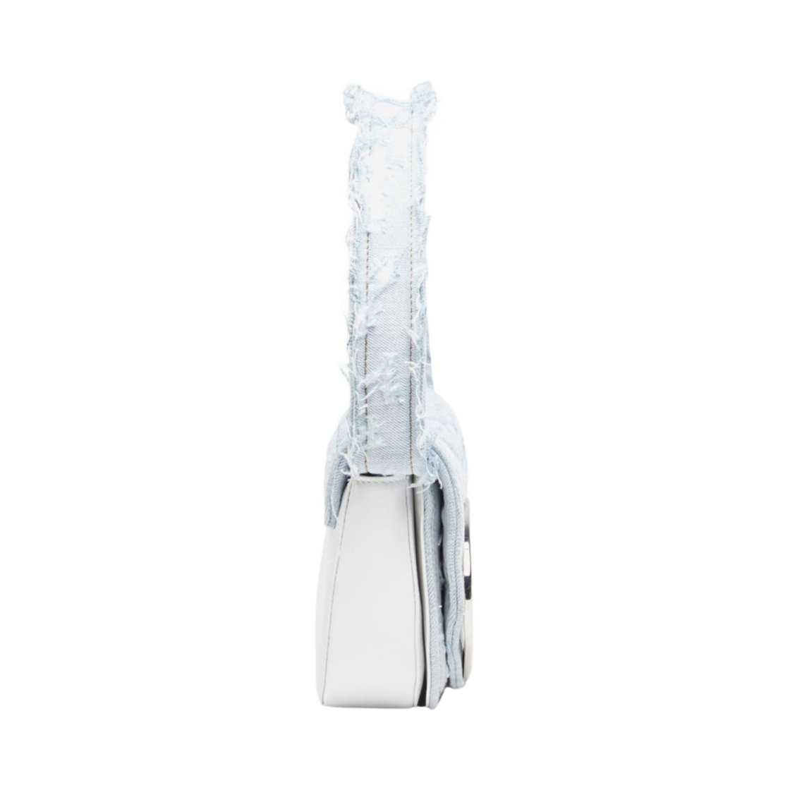 디젤 1DR 디스트로이드 데님 숄더백 블루 화이트(Diesel 1DR Destroyed Denim Shoulder Bag Blue White) - 2
