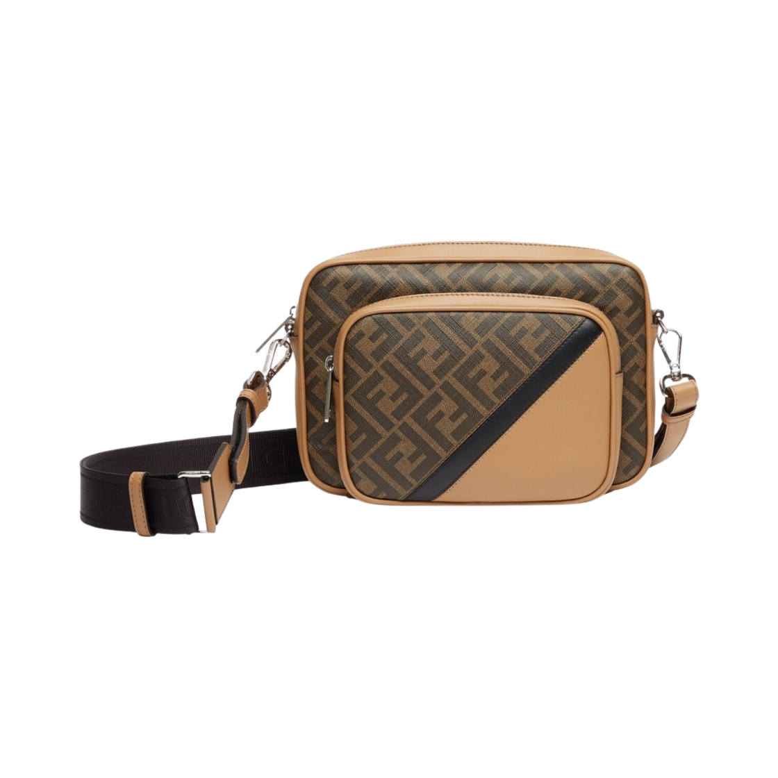 7VA607ALKAF1IKC Fendi Diagonal Duo Camera Bag Brown