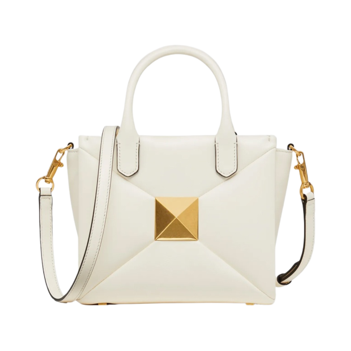 발렌티노 스몰 나파 레더 원 스터드 탑 핸들백 아이보리(Valentino Small Nappa Leather One Stud Top Handle Bag Ivory) - 1