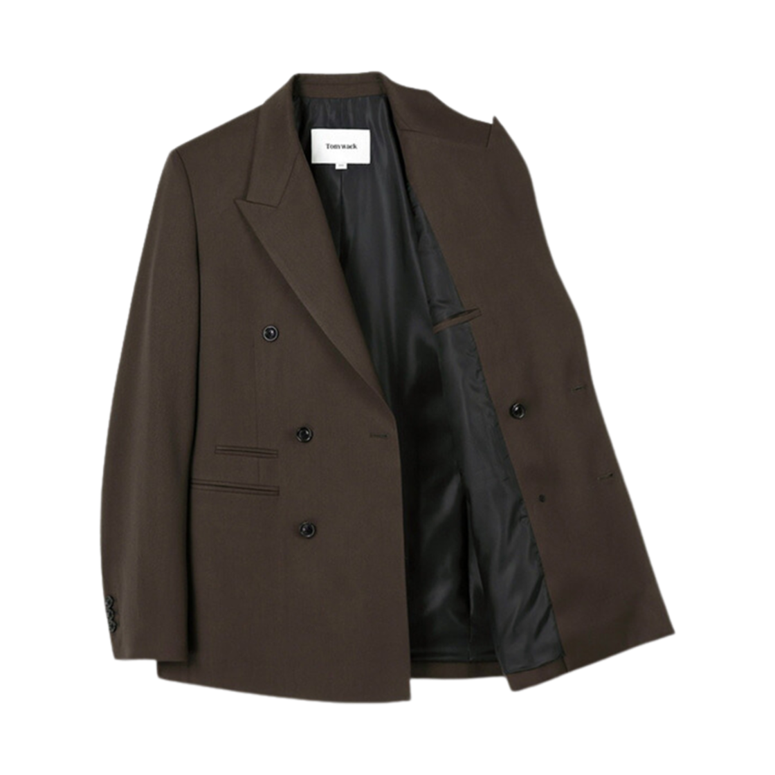 토니웩 울 트윌 더블 브레스티드 테일러드 블레이저 브라운(Tonywack Wool Twill Double-Breasted Tailored Blazer Brown) - 3