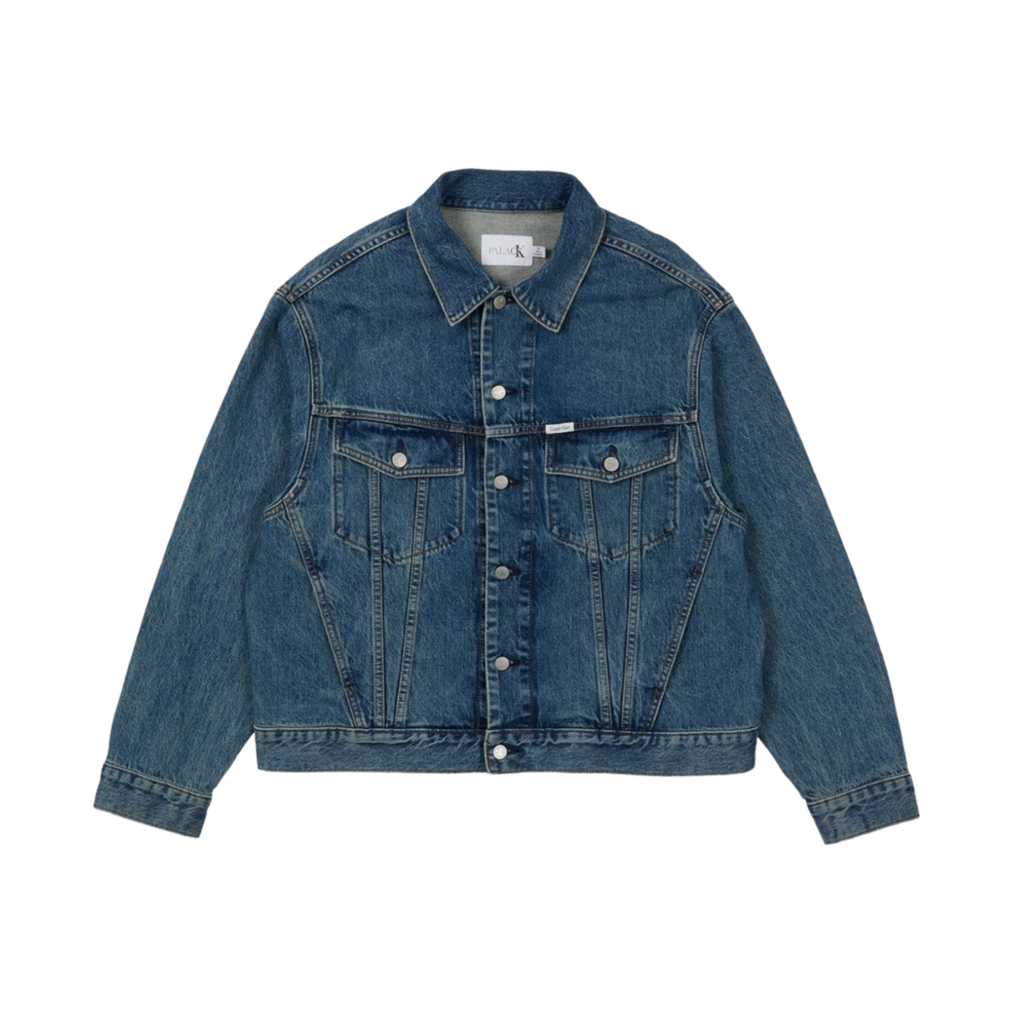 팔라스 x CK1 릴렉스드 트러커 데님 자켓 틴트드 샌드스톤 인디고 - 22SS