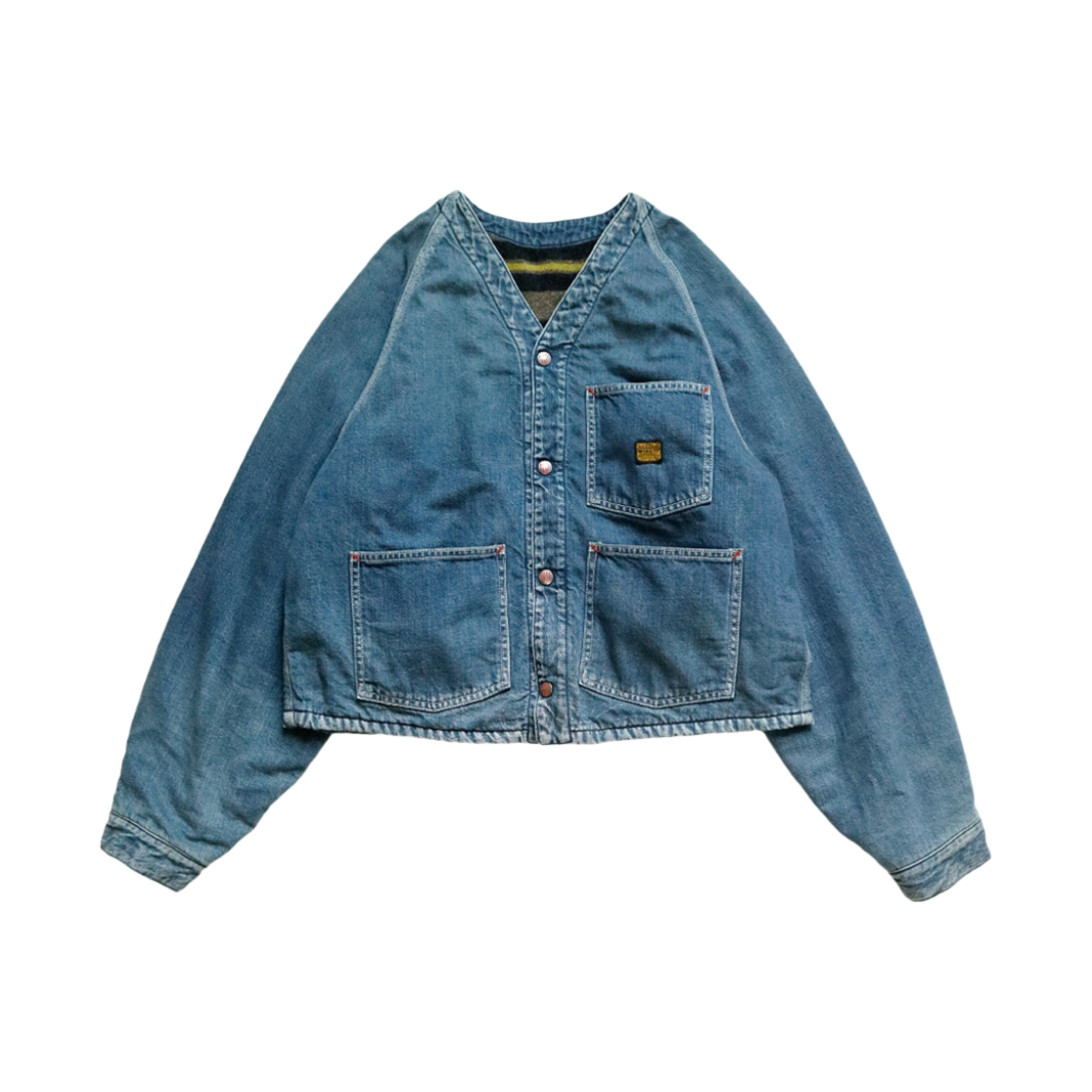 캐피탈 11.5온즈 데님 코니보위 라이닝 레일로드 자켓 인디고 (프로세싱)(Kapital 11.5 oz. Denim Coneybowy Lining Railroad Jacket Indigo (Processing)) - 1