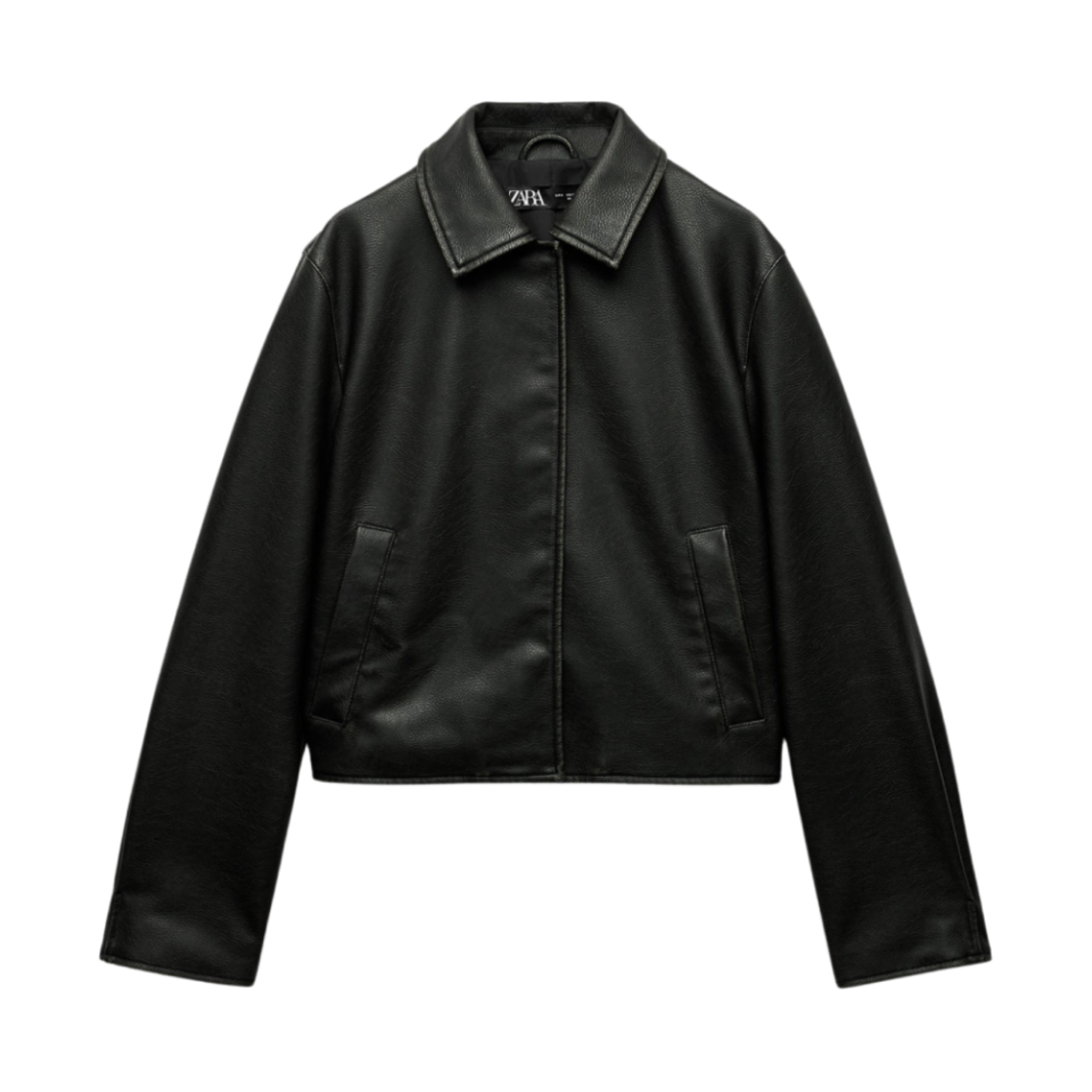 即購入◎ZARA LEATHER EFFECT COAT COMBINED LEATHER EFFECT COAT - Dark green | ZARA Australia
