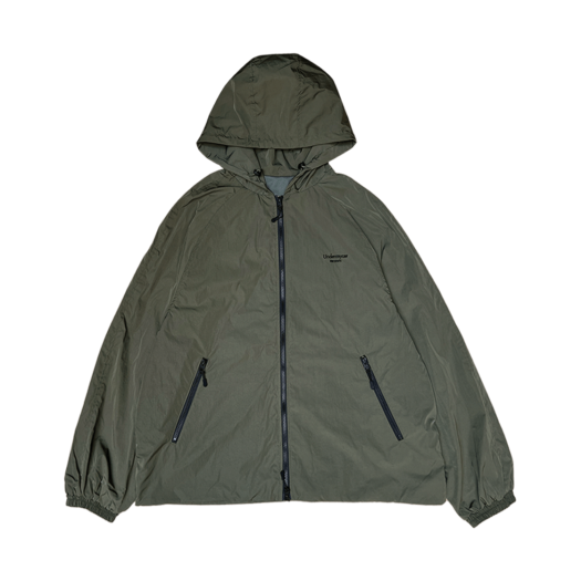 UMCM105KK Undermycar Mu.105 Anti Fxxking Logo Play Regular Fit Nylon Windbreaker Khaki