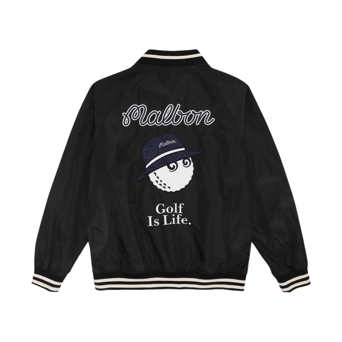 말본 골프 버킷 스타디움 자켓 블랙(Malbon Golf Buckets Stadium Jacket Black) - 2