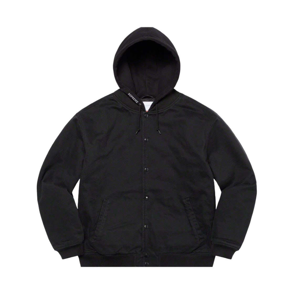 - Supreme Hooded Twill Varsity Jacket Black - 22SS - #2