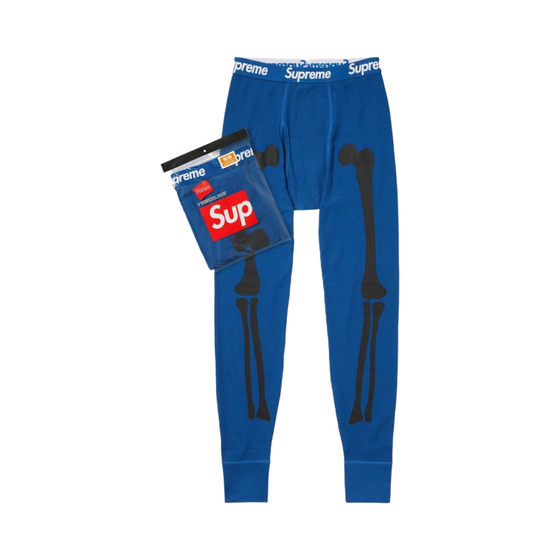슈프림 헤인즈 본즈 써멀 팬츠 블루 (1개입)(Supreme Hanes Bones Thermal Pants Blue (1 Pack))
