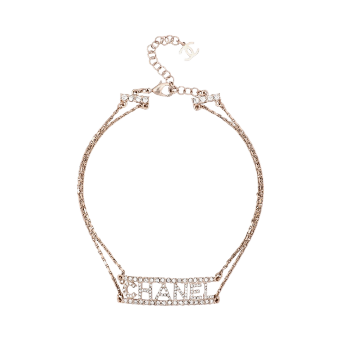 (W) 샤넬 초커 메탈 스트라스 & 골드 크리스탈((W) Chanel Choker Metal Strass & Gold Crystal)