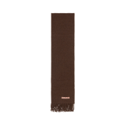 Acne Studios Fringe Wool Muffler Chocolate Brown