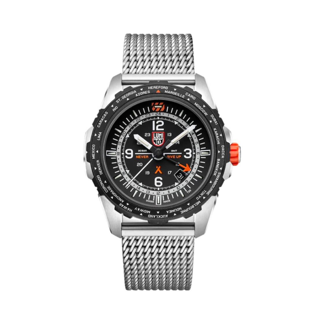 루미녹스 베어 그릴스 서바이벌 파일럿 45mm 스테인리스 스틸 블랙(Luminox Bear Grylls Survival Pilot 45mm Stainless Steel Black)