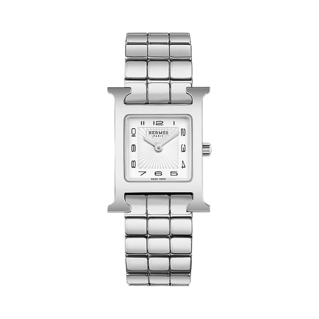W053016WW00 Hermes Heure H Watch Small Steel Strap & Steel