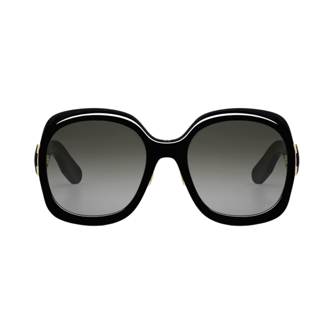 (W) 디올 레이디 95.22 R2F 라운드 선글라스 블랙