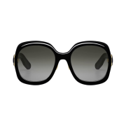 (W) Dior Lady 95.22 R2F Rounded Sunglasses Black