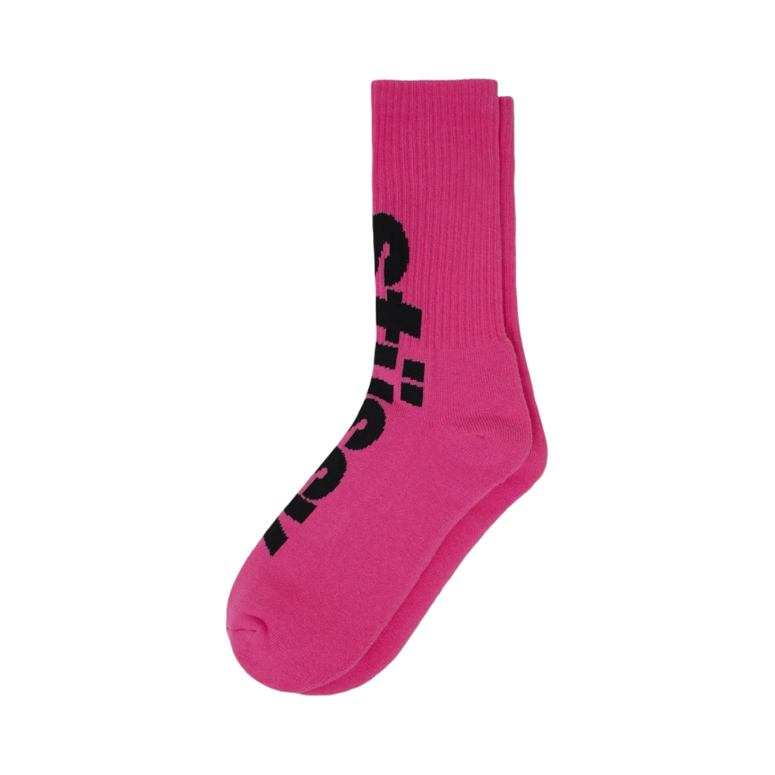 스투시 빅 헬베티카 크루 삭스 핑크 블랙(Stussy Big Helvetica Crew Socks Pink Black) - 1