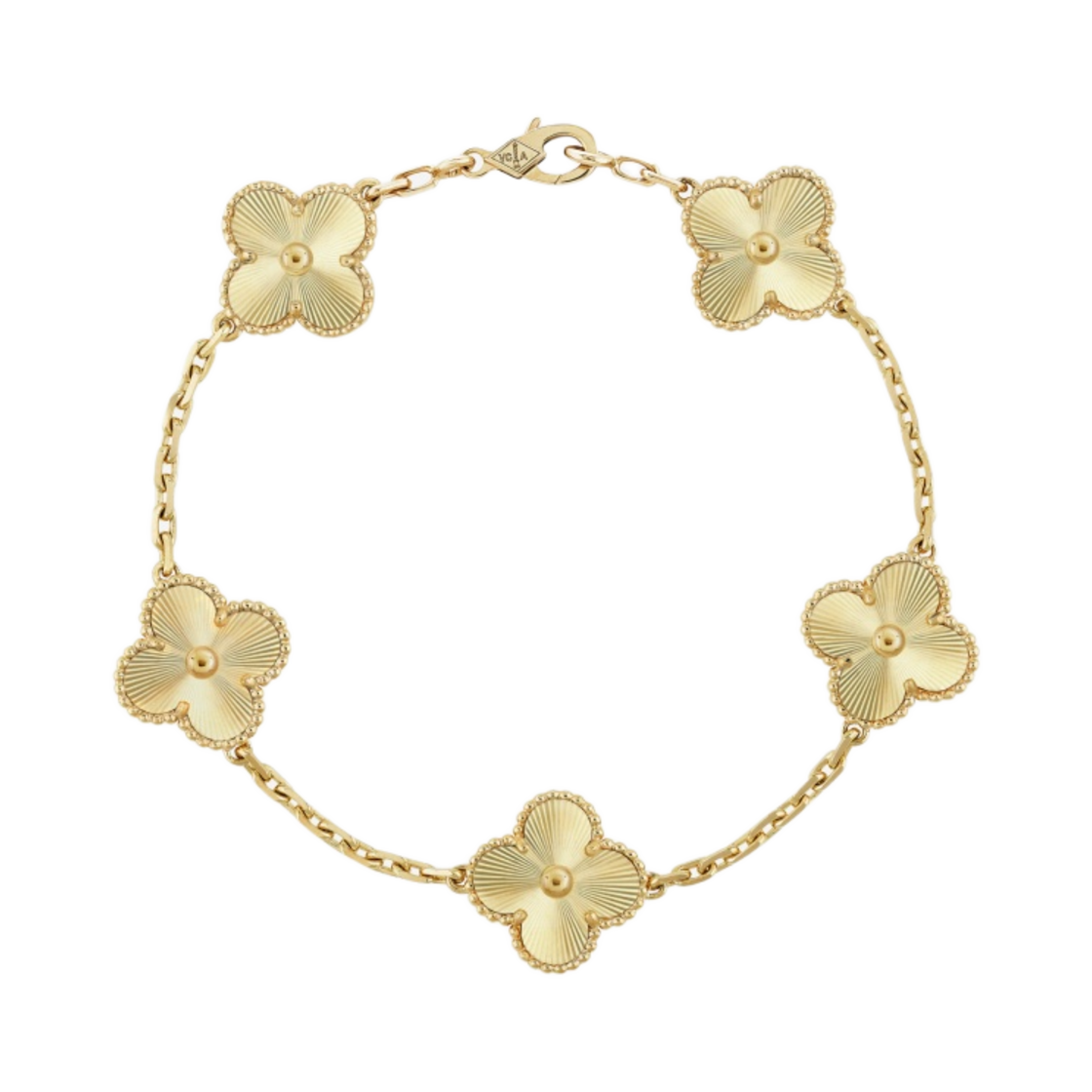 (W) 반 클리프 & 아펠 빈티지 알함브라 브레이슬릿 5 모티브 옐로우 골드((W) Van Cleef & Arpels Vintage Alhambra Bracelet 5 Motifs Yellow Gold)