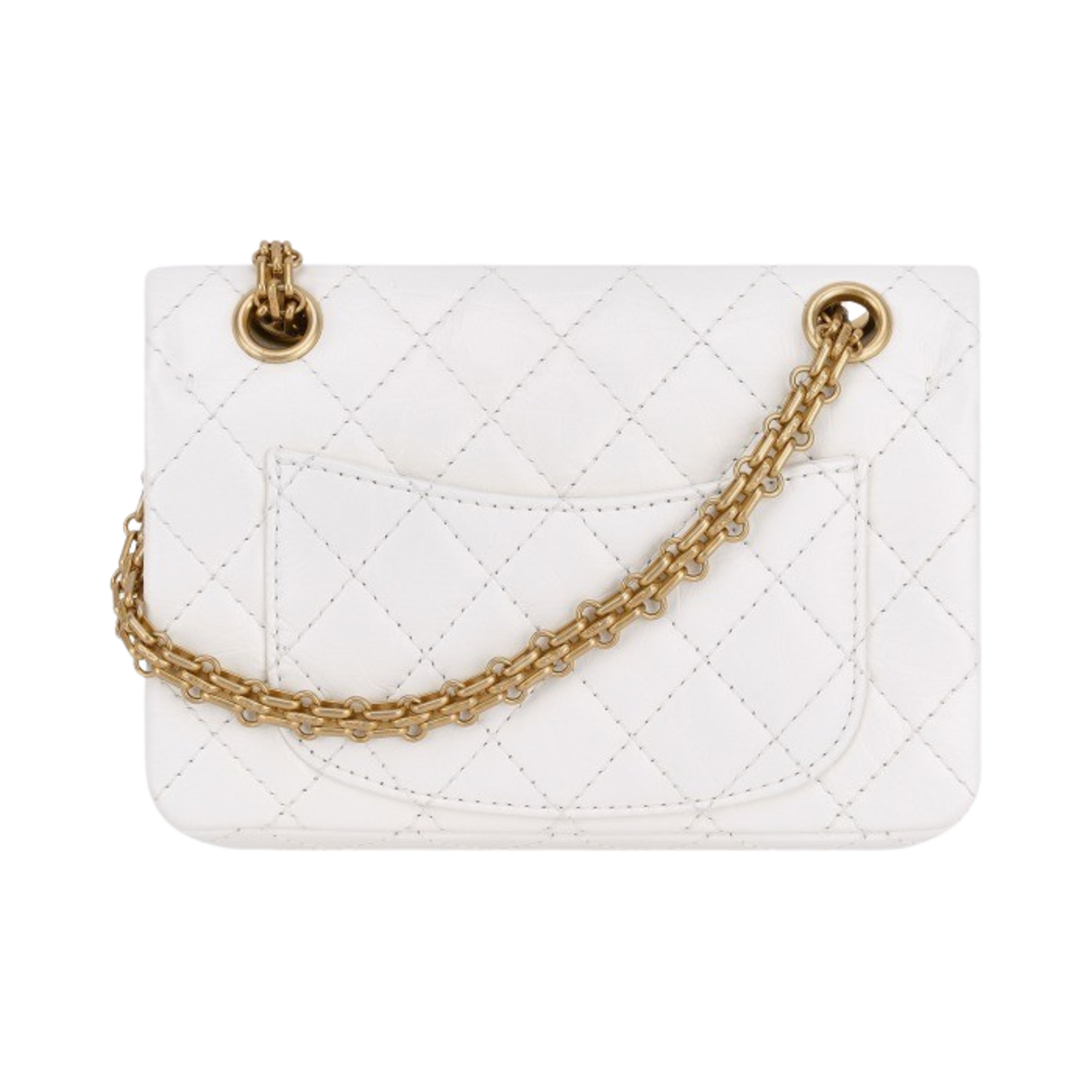 샤넬 2.55 미니 핸드백 빈티지 카프스킨 & 골드 메탈 화이트(Chanel Mini 2.55 Handbag Aged Calfskin & Gold White) - 2