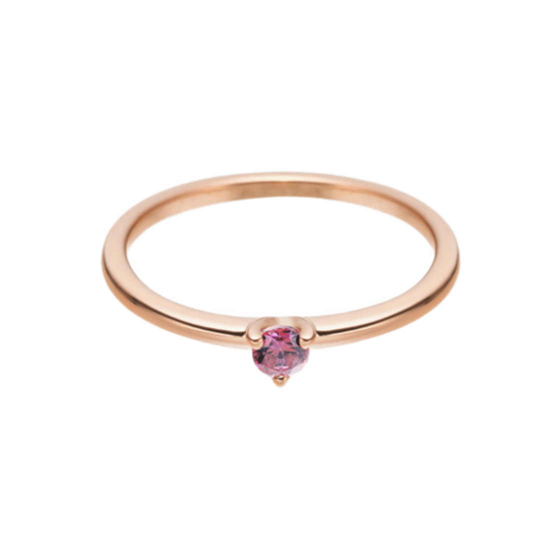 (W) 판도라 솔리테어 링 로즈 골드 플래팅 핑크((W) Pandora Solitaire Ring Rose Gold Plated Pink) - 1