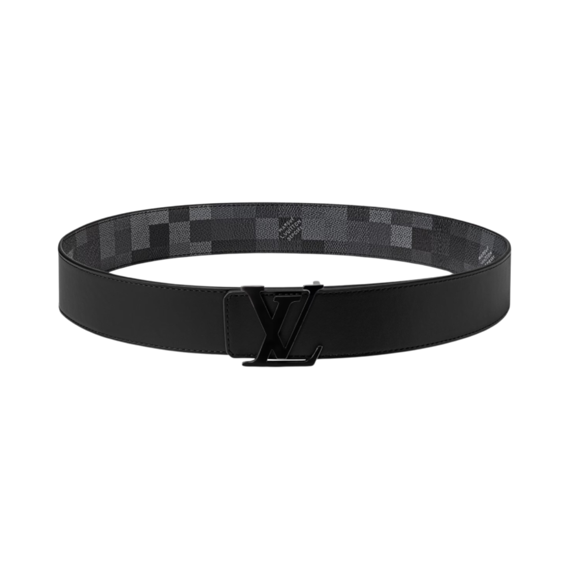 루이비통 LV 이니셜 다모플라주 40mm 리버시블 벨트 블랙(Louis Vuitton LV Initiales Damoflage 40mm Reversible Belt Black) - 2