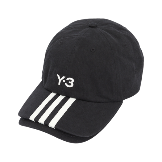 JN7183 Y-3 Stripe Ball Cap Black