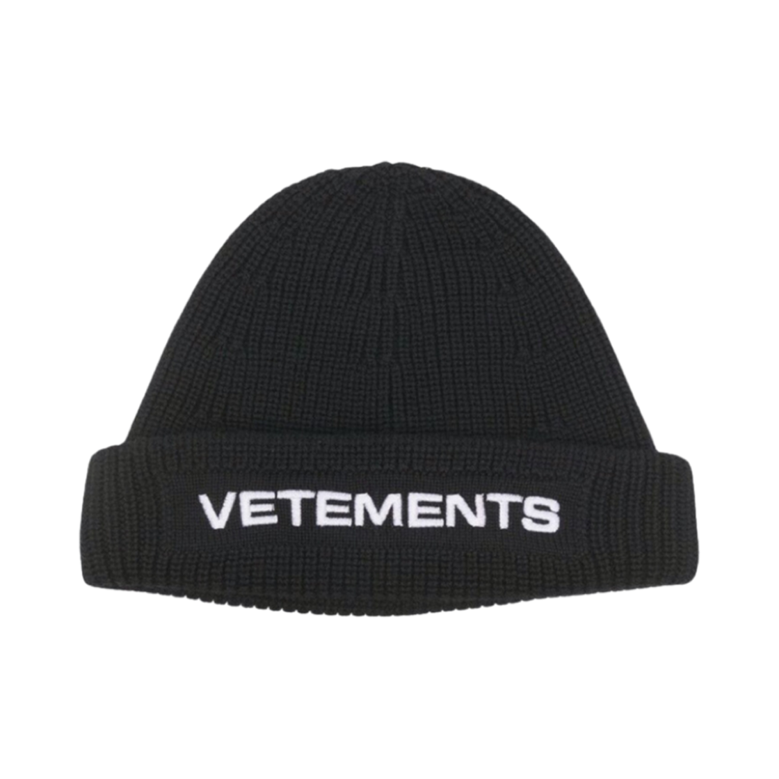 베트멍 로고 비니 블랙 화이트(Vetements Logo Beanie Black White)