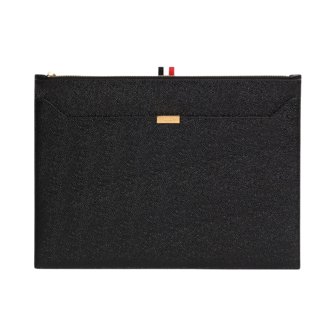 톰브라운 페블 그레인 레더 락 미디움 도큐먼트 홀더 블랙(Thom Browne Pebble Grain Leather Lock Medium Document Holder Black) - 1