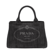 Prada Denim Tote Bag Black