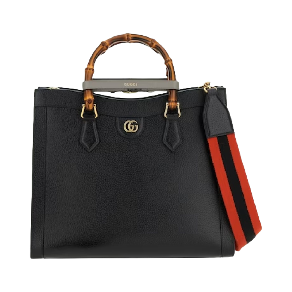 구찌 다이애나 미디움 토트백 블랙 레더(Gucci Diana Medium Tote Bag Black Leather) - 1