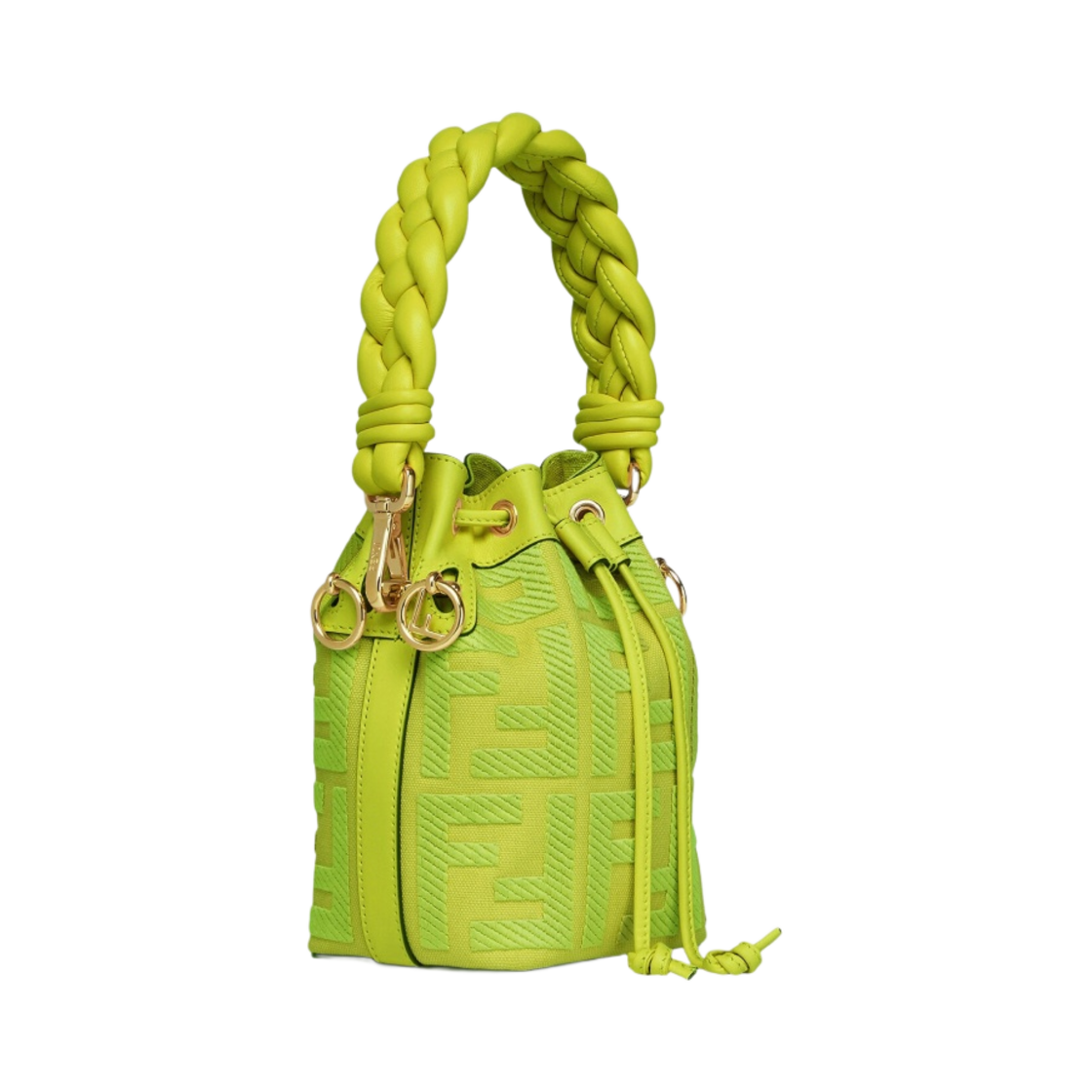 8BS010AKKWF1JCP Fendi Mon Tresor FF Canvas Mini Bag Acid Green - #2