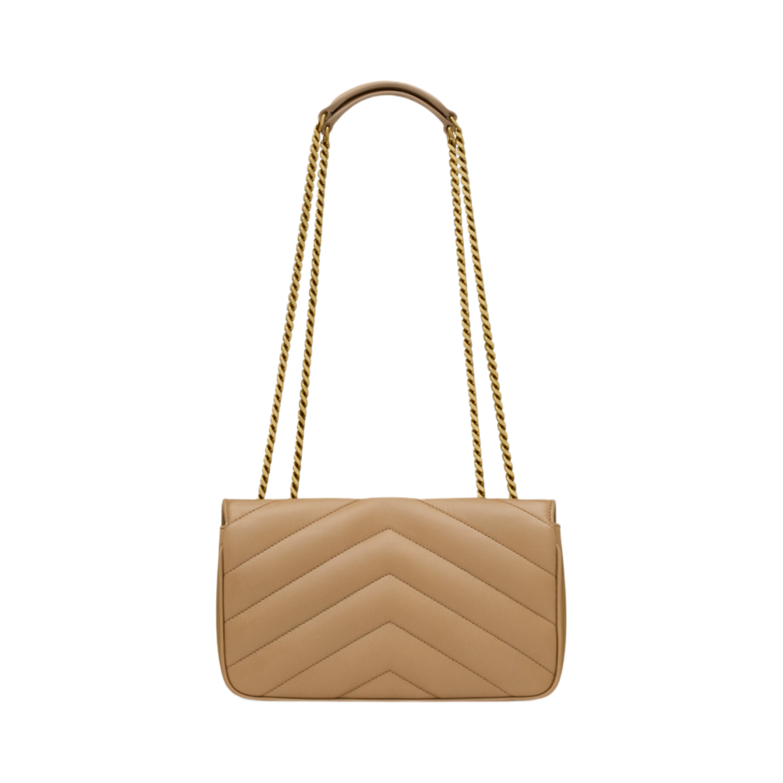 생로랑 루루 스몰 마틀라세 램스킨 내츄럴 탄(Saint Laurent Loulou Small in Matelasse Lambskin Natural Tan) - 4