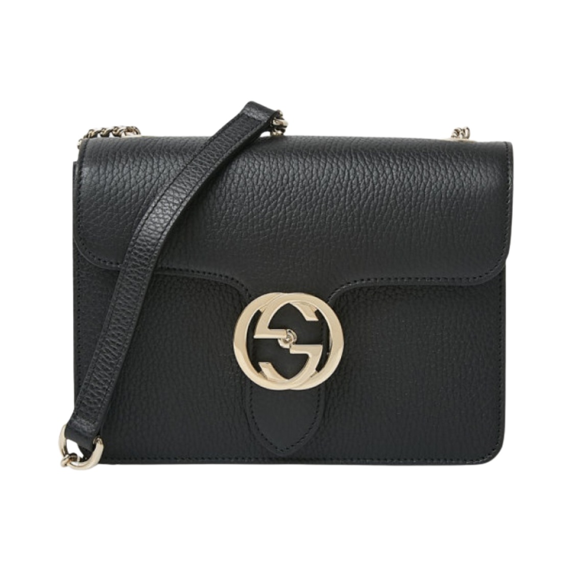 구찌 GG 인터로킹 체인 숄더백 블랙(Gucci GG Interlocking Chain Shoulder Bag Black)