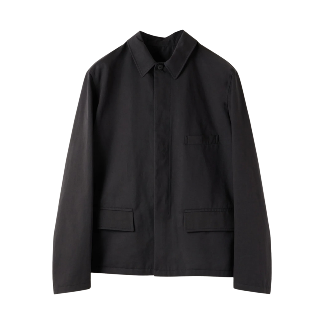 르메르 코튼 리넨 워크웨어 자켓 스퀴드 잉크(Lemaire Cotton Linen Workwear Jacket Squid Ink) - 1